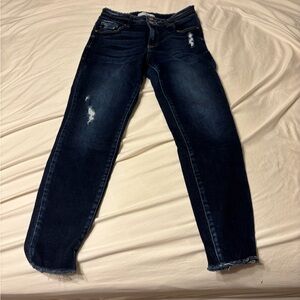 Women's Distresses Kancan ankle skinny jeans